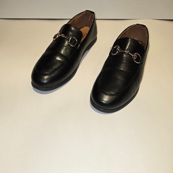 Romano Boys Black Faux Leather Loafers - Picture 3 of 7